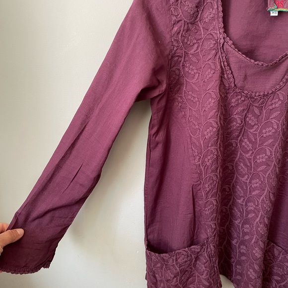 Johnny Was Embroidered Floral Tunic Top - Picture 8 of 8